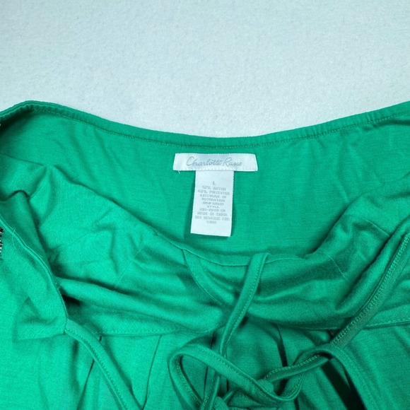 Charlotte Russe Halter Top Women's L Green Sequin Empire Waist Casual Party Y2K - Picture 3 of 5